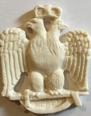 Double-headed eagle gemstone pendant