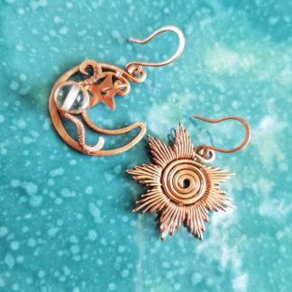 Earrings sun-moon