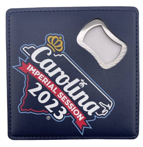 Leather bottle opener coaster